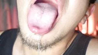 Hot tongues with lots of saliva