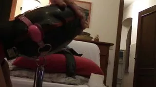 Laura is bound on sexy clothes, throated and fucked, you can her beautiful ass and pussy