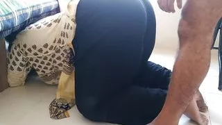 Desi Stepmom Gets Stuck While Sweeping Under The Bed When Stepson Fucks Her And Cum Out Her Big Ass - Family Sex