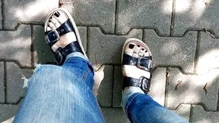 my feet in sexy platform sandals