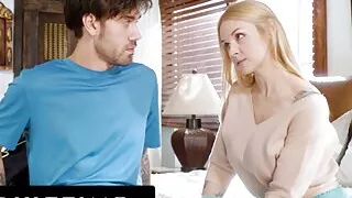 ADULT TIME - Big Tits Stepmom Sarah Vandella Teaches Her Virgin Stepson How To Fuck!