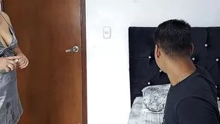 I share a bed with my stepson, I get very horny with him in my bed