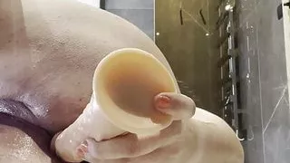 ANAL fun with dildo - wife masturbating