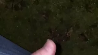 Wanking myself off in the countryside with a big cumshot