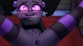 HornyCraft Minecraft Parody Hentai game PornPlay Ep.13 enderman woman puts huge anal beads in her ass