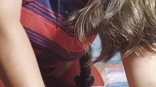 I never thought you were capable! newbie sticks a very thick dildo in her ass