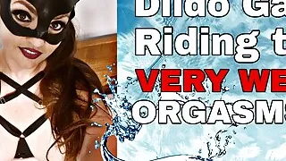 Riding Dildo Gag Femdom Mistress Miss Raven Training Zero Chastity Cage Steel Device Wet Pussy Real Orgasms Vibrator