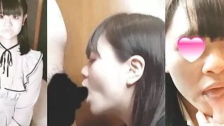 18-year-old female college student deep throat sucking deep throat and massive oral cum shot