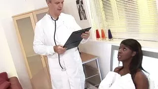 Black babe Jasmine Webb needs some anal sex frrom her white doctor