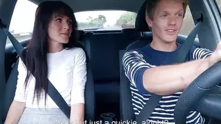 Cheating BF on back seats in Mr. Pussylicking car