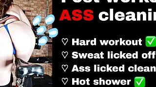 Femdom Male Slave Training Zero Miss Raven Sweaty Workout Ass Cleaning Licking Servitude Real FLR Shower Dominatrix