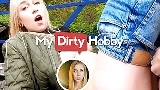 Public fuck for blonde babe - MyDirtyHobby