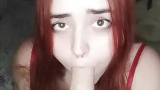 This busty bitch wants to eat cock Look how the slut touches herself