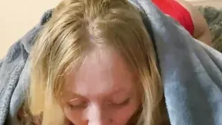 Blonde babe gets a quickie and cum on her ass - MyDirtyHobby