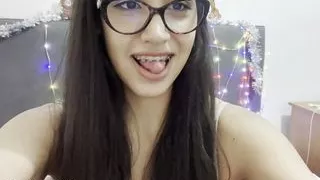 Latina with Glasses and Braces  Fart