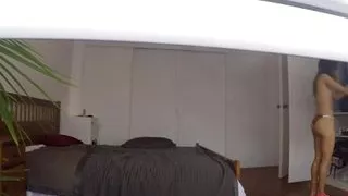 Roommate sexy dance tri on pantys