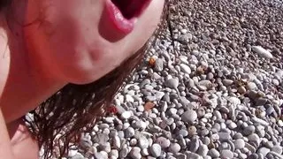 Her big ass looks amazing when she swims naked to tease her