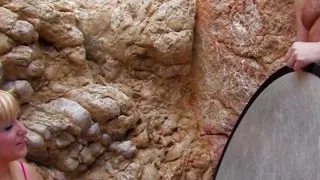 Her boyfriend loves titty fucking on the beach before