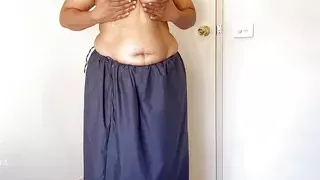 Horny Indian Saree Seduction -  Solo Boobs Pleasure - Wife Ready to be fucked hard