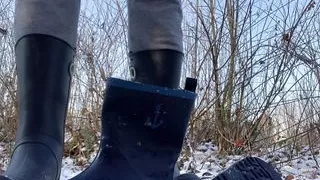 Trampling little sweet rubber boots