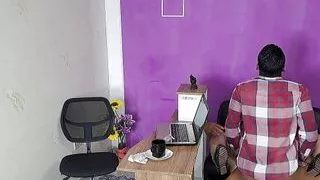 Employee seduces the boss and is recorded on camera. Part 2. They fuck in the office without anyone noticing