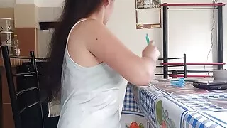 Stepmom India forgets her hairstyle after watching Juicy Indian Cock.