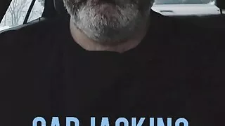 76CurvyNThick - CAR JACKING - Sexy Chubby Daddy Pulls Over in Car to Jerk It