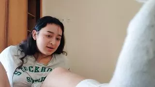 Step sister with white socks and granny panties