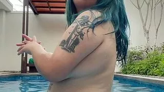 chubby asian in bikini