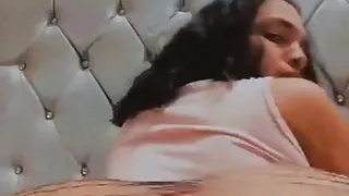 Out of control Dominican masturbates and breaks her lycra