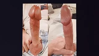 Solo male big cock soft to hard big dick huge cock accidental cumshot oops big cumshot