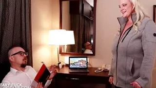 Does your secretary have big boobs and a ginger muff and gives head