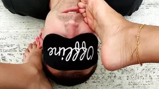 Sexy Face Massage With Her Sexy Feet