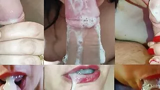 MILF Oral Creampie Compilation - Cum in My Mouth Ultimate Amateur Homemade Compilation