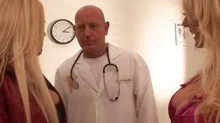 The doctor is ecstatic to have a threesome with the two
