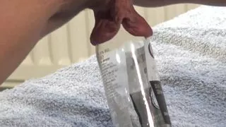 Nicole DuPapillon UK's Longest Labia clips weights to her lips and fucks her gaping pussy with different bottles