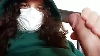 Sperma auf meinem grünen Sweatshirt