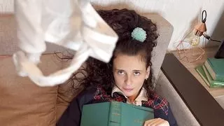 Pregnant woman jumps on a dick and gets a lot of cum inside