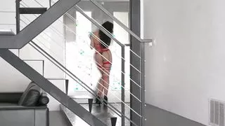 Katsuni Asian French Pussy with Manuel Ferrara, Body Stockings, High heels, teasing, pussy creampie, horny babe, Tease#1