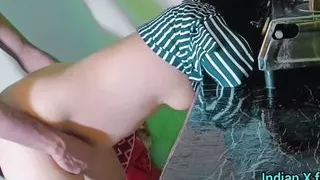 Hot and sexy bhabhi fucked in kitchen with her dever with clear audio