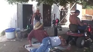 Lots of cocks for the bitch in heat!