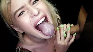 Petite Small Tittied Blonde Visits The Glotyhole For Cock