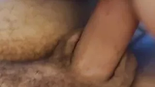 Cow girl riding from the wife, spreads her arse hole open