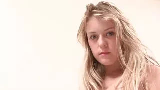 Chloe opens her legs and shoves two fingers in her wet twat