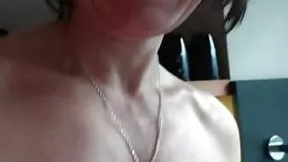 Julie's Bondage walk in public sauna