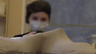 Bulge dick flash at a beautician appointment