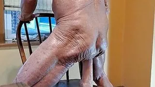 Stand up and take your first dildo of the day