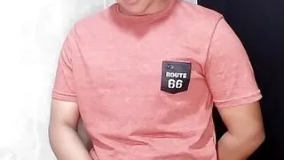 Hot young latino masturbates in his room