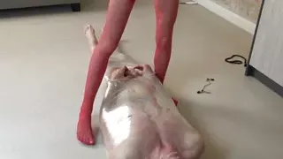 Erotic Female Sex Dominaton In Red Lingerie