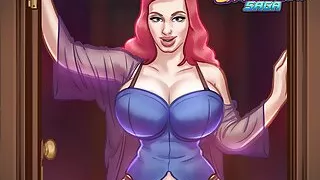 Summertime Saga - Redhead Milf gets fucked by a huge cock ( Tina Expanded scenes)